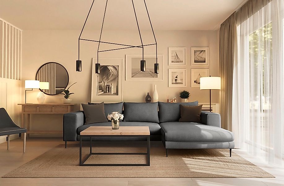 INOSIGN Ecksofa "Aurora, L-Form, mit extra breiter Recamiere, 324 x 170 cm günstig online kaufen