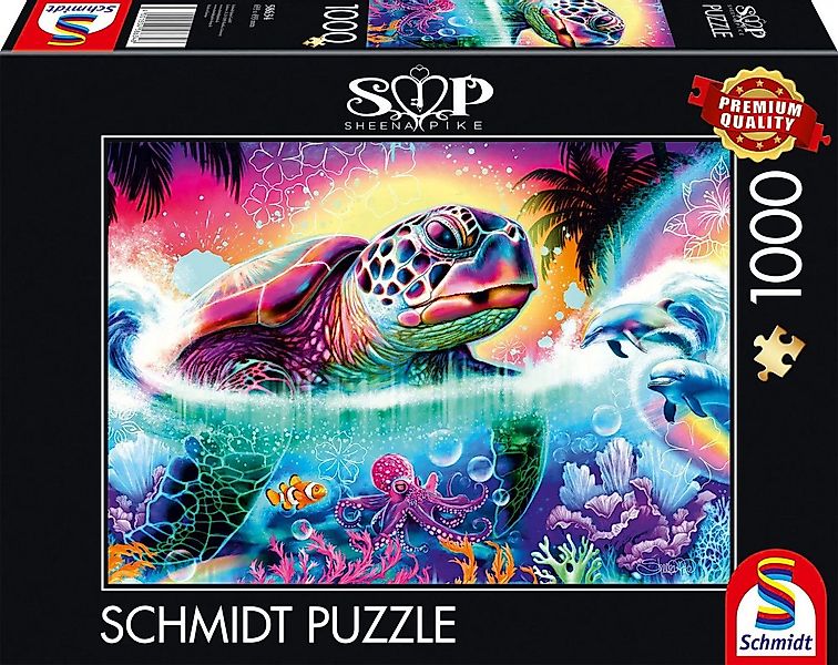 Schmidt Spiele Puzzle Neon Schildkröte, 1000 Puzzleteile günstig online kaufen