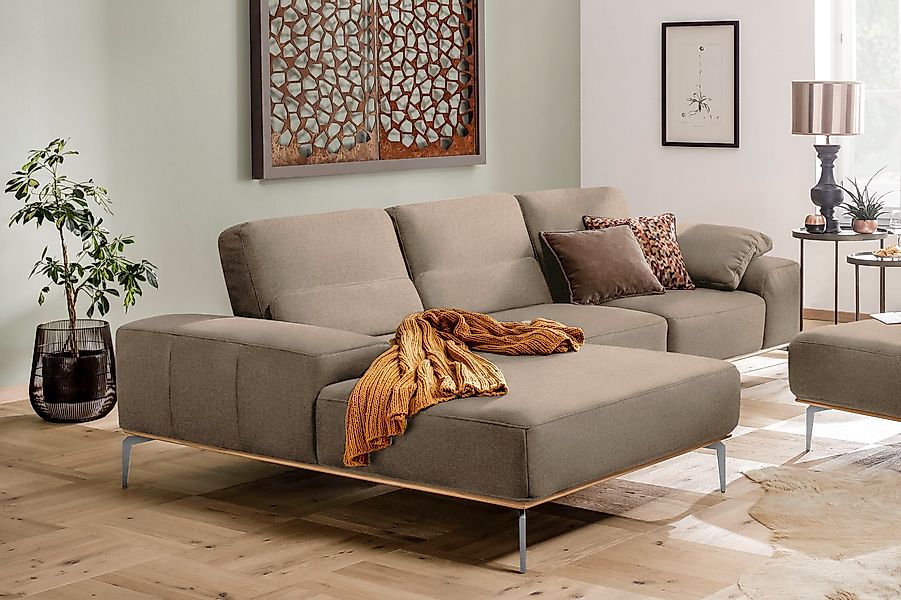 W.SCHILLIG Ecksofa "run, Designsofa, bequem, L-Form", mit elegantem Holzsoc günstig online kaufen
