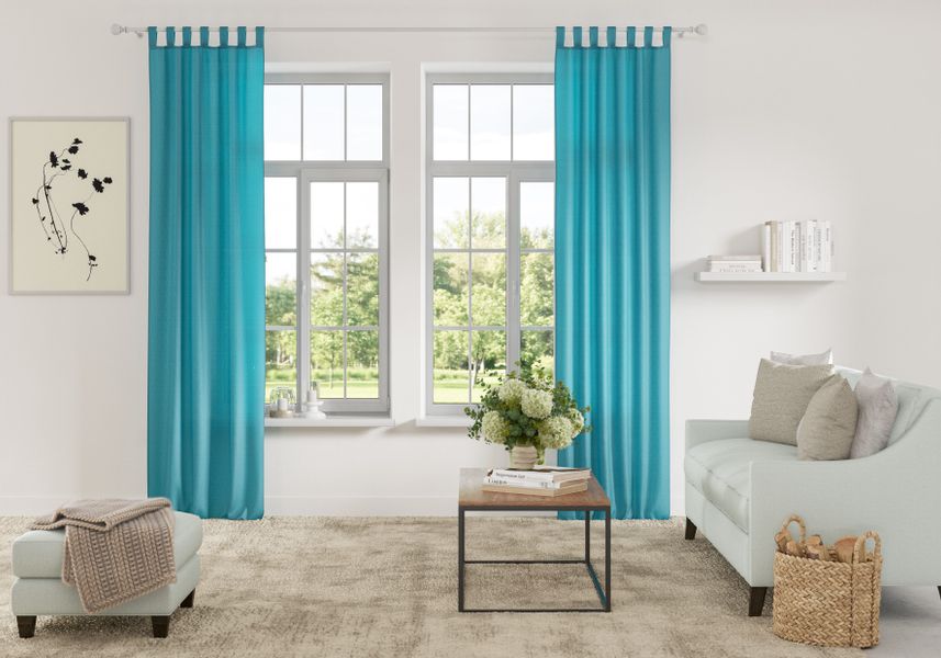 my home Vorhang "Parry" Schlaufen 2 Stk. tlg. 2-er Set, blickdicht, monochr günstig online kaufen