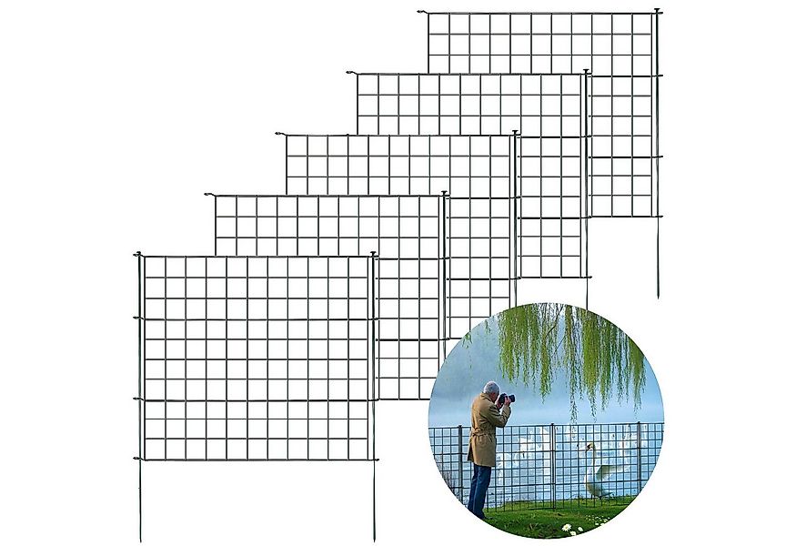 Floordirekt Teichzaun Pablo, Metall-Steckzaun-Set für Garten, Teich & Tiere günstig online kaufen