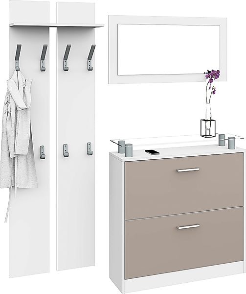 borchardt Möbel Garderoben-Set "Finn", (Set, 3 St.), mit Glasablage günstig online kaufen