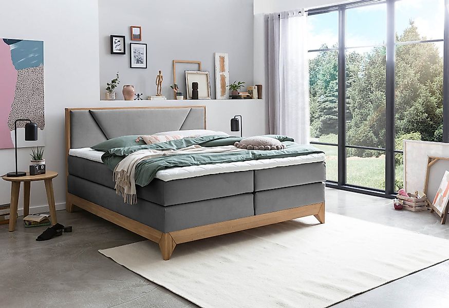 Belanoti Boxspringbett Riviera (Boxspringbett 160x200 Eiche günstig online kaufen