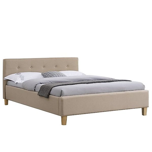 CARO-Möbel Polsterbett ADELE, Doppelbett 140 cm mit Lattenrost, Stoffbezug günstig online kaufen