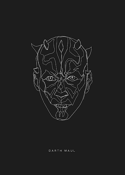 Komar Bild "Star Wars Lines Dark Side Maul", Star Wars, (1 St.), Wandbild z günstig online kaufen