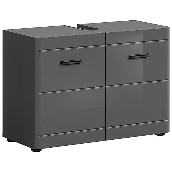 Waschbeckenunterschrank 80 cm x 56 cm x 34 cm Grau-Grau günstig online kaufen
