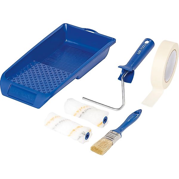 LUX-TOOLS Streichset Grau-Gold 6-teilig 10 cm günstig online kaufen