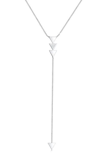 Elli Collierkettchen "Y-Kette Dreieck Kristalle 925 Silber" günstig online kaufen