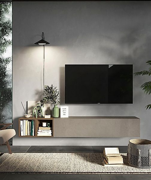 INOSIGN Wohnwand Infinity, 2tlg. Breite 194 cm, Höhe variabel, Wohnwand, (S günstig online kaufen