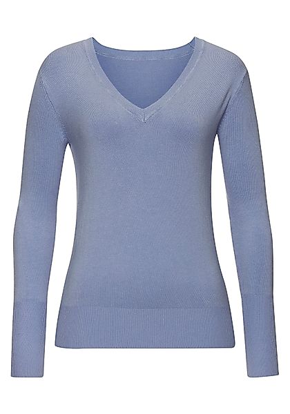 Vivance V-Ausschnitt-Pullover, in taillierter Form, weicher Strickpullover, günstig online kaufen
