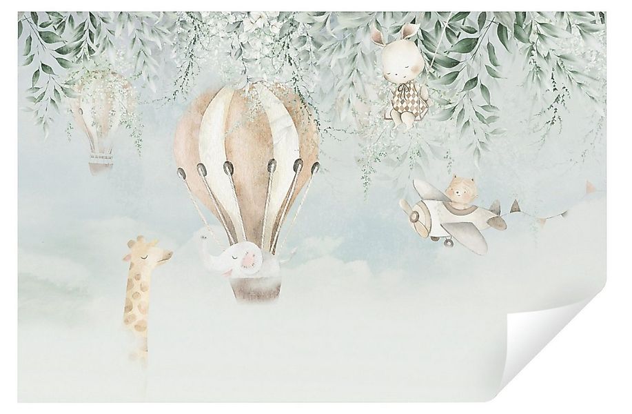Wallarena Fototapete Kinderzimmer Jungen Mädchen Tiere Luftballon Vlies Tap günstig online kaufen