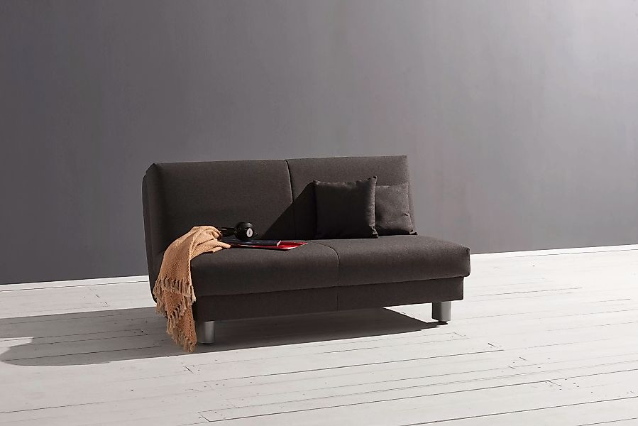 ell + ell Schlafsofa "Enny", Breite 180 cm, Liegehöhe 45 cm, Füße alufarben günstig online kaufen