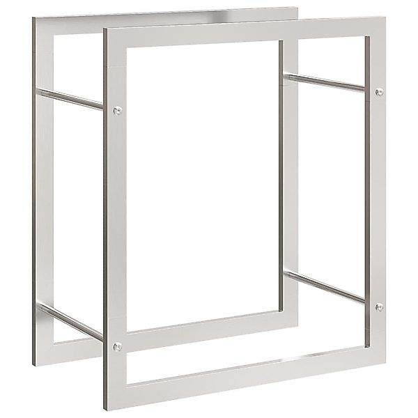vidaXL Kaminholzregal Brennholzregal 50x28x56 cm Edelstahl, günstig online kaufen