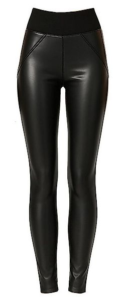 Bas Bleu Shapingleggings mit eleganter Teil-Lederoptik und Push-Up-Effekt günstig online kaufen