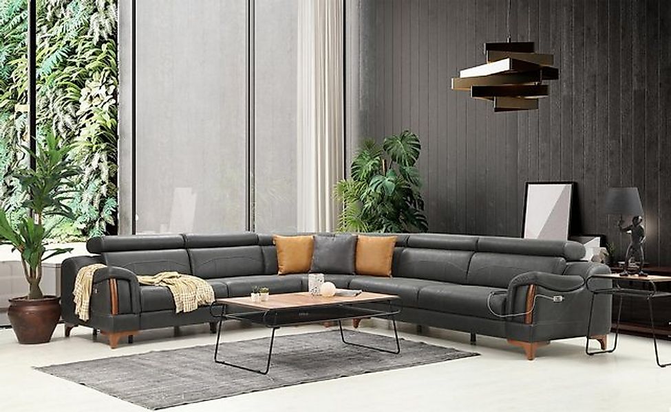 Xlmoebel Ecksofa Modernes Ecksofa in L-Form für das Wohnzimmer mit Stoffpol günstig online kaufen