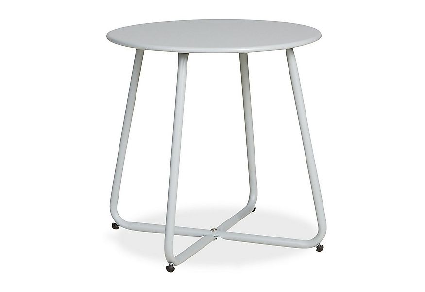 Homestyle4u Beistelltisch Gartentisch Rund Metall Balkontisch Tisch Kaffeet günstig online kaufen