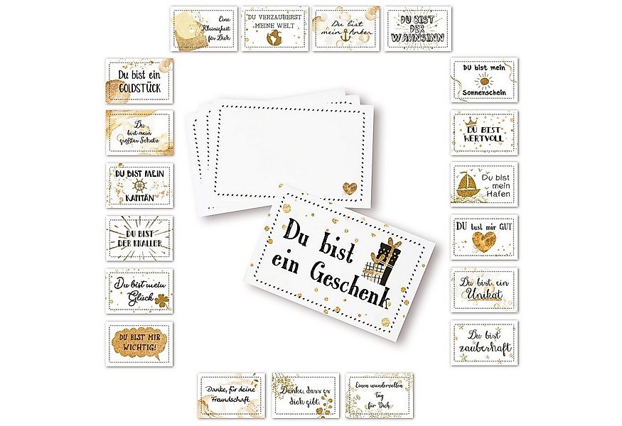 Logbuch-Verlag Dekofigur 20 kleine Spruchkarten DU BIST … - Sprüche Karten günstig online kaufen