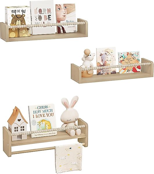 Woltu Kinderregal, 3-tlg., Bücherregal Wand, Montessori günstig online kaufen