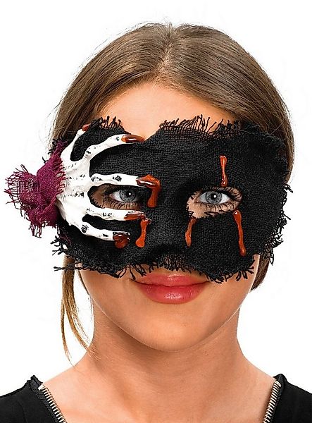 Metamorph Verkleidungsmaske Skeletthand Augenmaske - Horror Halloween Maske günstig online kaufen