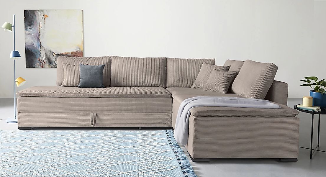 INOSIGN Ecksofa "Night & Day L-Form mit Dauer-Schlaffunktion, Cord-Bezug", günstig online kaufen