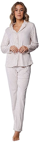 Pastunette Schlafanzug Damen Nikki Pyjama geknöpft günstig online kaufen