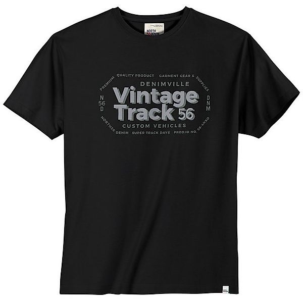 north 56 4 Rundhalsshirt North56°Denim XXL T-Shirt schwarz Print Vintage Tr günstig online kaufen