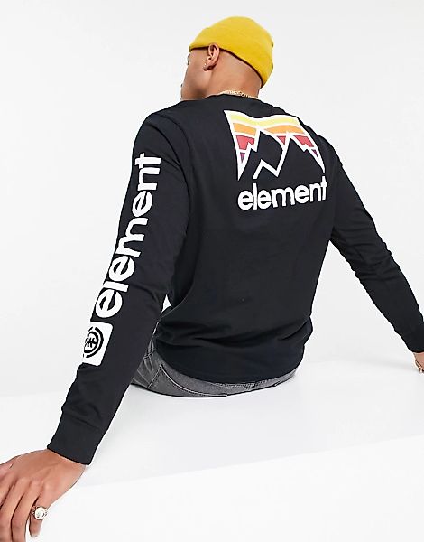 Element – Joint – Langärmliges Shirt in Schwarz mit Rückenaufdruck günstig online kaufen