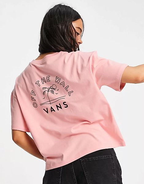 Vans – Retro Retirement – T-Shirt in Weiß-Rosa günstig online kaufen