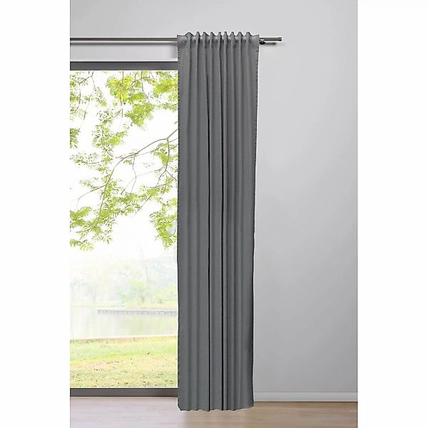 mydeco Schlaufenschal Leinen Grau 300 cm x 135 cm günstig online kaufen