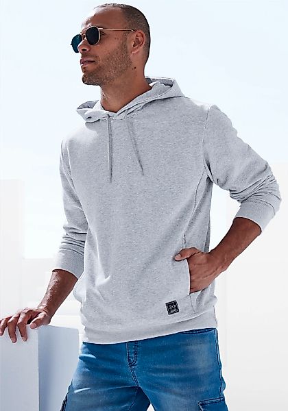 John Devin Hoodie, Langarm, Sweatshirt mit Rundhals und Kapuze, Baumwollmis günstig online kaufen