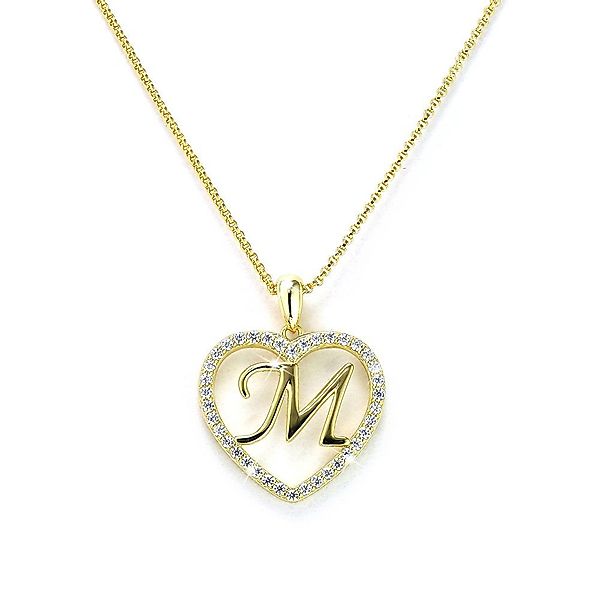 PAVELS Kette mit Anhänger Buchstabenketten Gold, Damen Halskette mit 18K Go günstig online kaufen