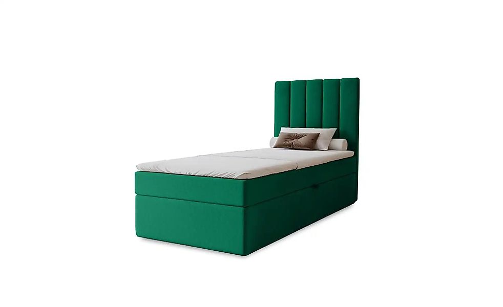 Boxbett mit Stauraum  Nelia ¦ grün ¦ Maße (cm): B: 102 H: 124 Betten > Pols günstig online kaufen