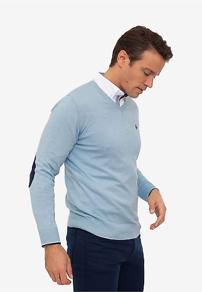 SIR RAYMOND TAILOR Strickpullover "Appel", mit farblich abgesetzten Ellenbo günstig online kaufen