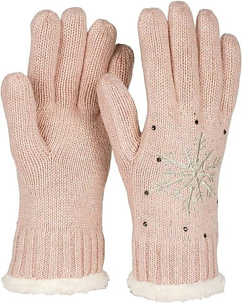 styleBREAKER Strickhandschuhe Strickhandschuhe mit Schneeflocke, Strass und günstig online kaufen