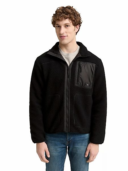 TOM TAILOR Denim Fleecejacke, mit Logo Stickerei günstig online kaufen