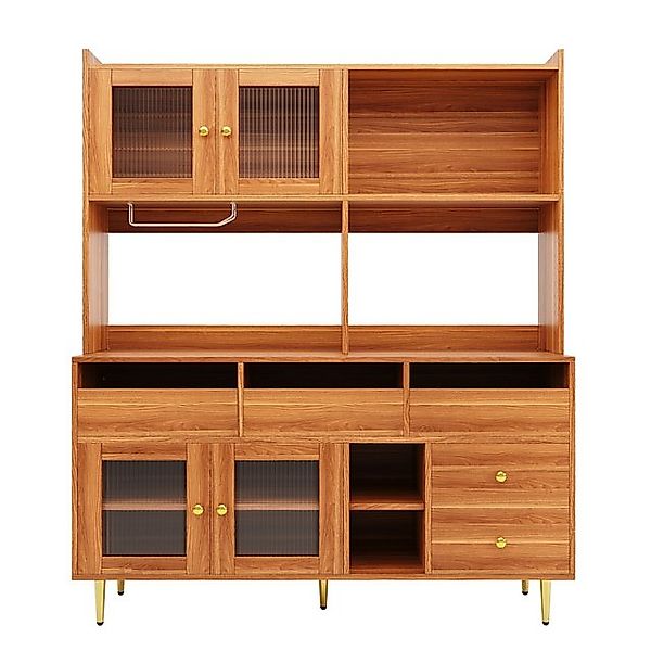 Flieks Hochschrank Küchenbuffet (145x39x171 cm, 1-St) Küchenschränke mit Ar günstig online kaufen