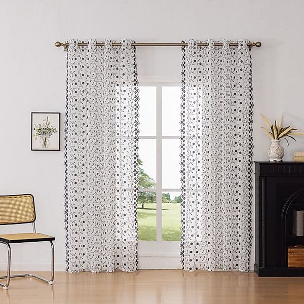 BYSURE Gardine, Ösen (2 St), Bestickte günstig online kaufen
