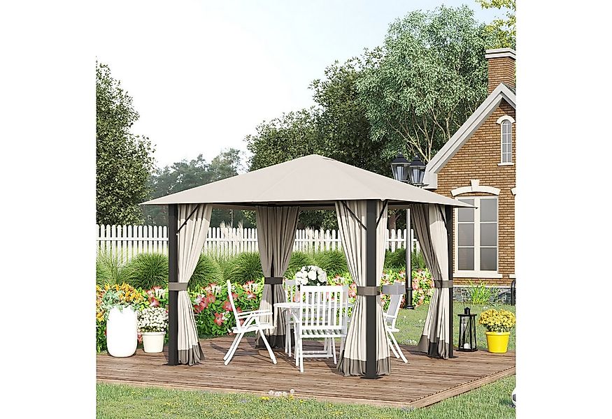 Outsunny Pavillon Mit Belüftungslöcher, Seitenteile, mit 4 Seitenteilen, (G günstig online kaufen