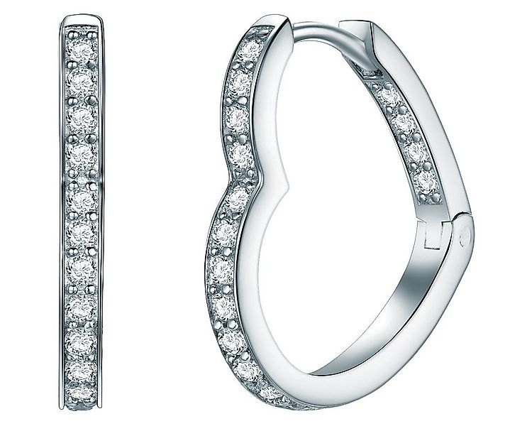 Rafaela Donata Paar Creolen Herz silber, mit Herz günstig online kaufen