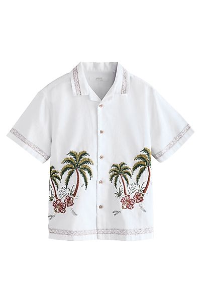 Next Kurzarmhemd Kurzarm-Hemd mit Palmenprint und günstig online kaufen