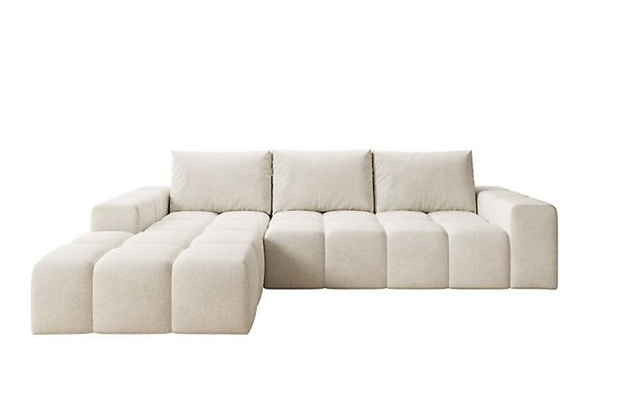 PROMETO Möbel Ecksofa Cento Couch L-Form,Sofa Links/Rechts Teddy-Bouclé-Sto günstig online kaufen
