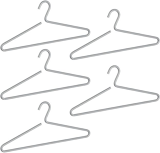 WENKO Kleiderbügel Modell Lux, (Set, 5-tlg), Garderobenbügel aus Aluminium, günstig online kaufen