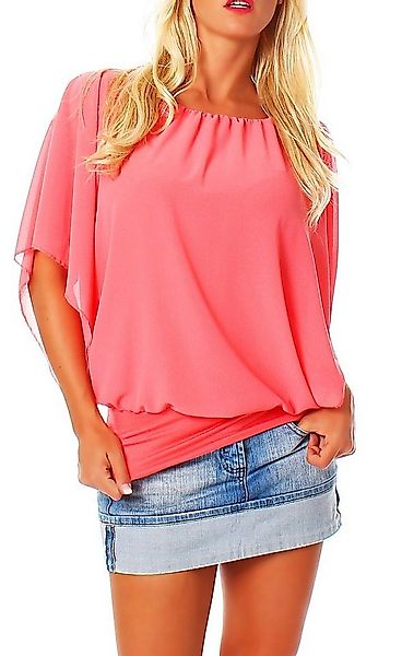 malito more than fashion Chiffonbluse 6296 mit breitem Bund Einheitsgröße günstig online kaufen