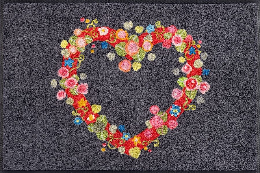 wash+dry by Kleen-Tex Fußmatte "Floral Romance" rechteckig 7 mm Höhe günstig online kaufen