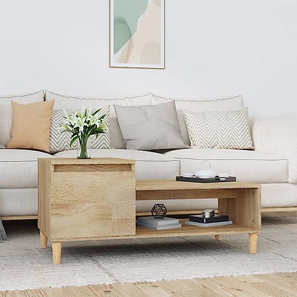 vidaXL Couchtisch Sonoma-Eiche 100x50x45 cm Holzwerkstoff Modell 4 günstig online kaufen