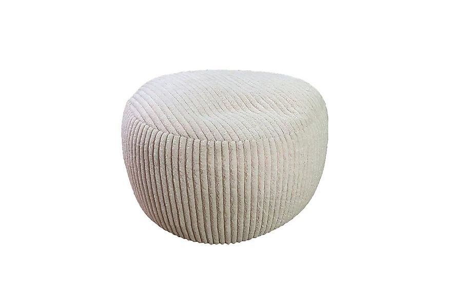 relaxdays Pouf mit Cordbezug, Beige günstig online kaufen