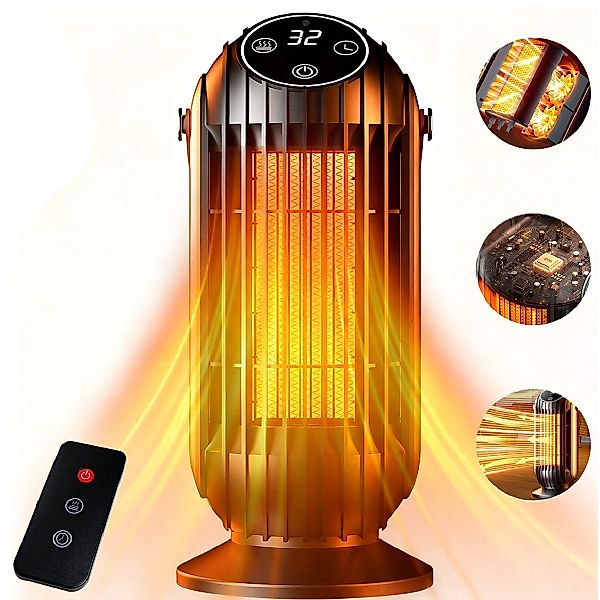 Novzep Heizgerät Heizlüfter Heizung 1500W/2000W Fernbedienung, günstig online kaufen