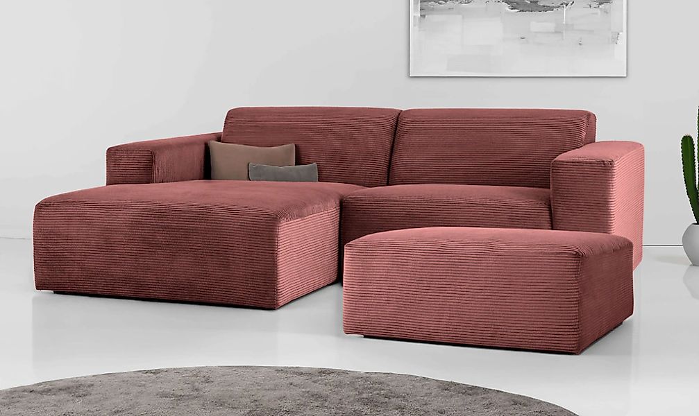OTTO home Ecksofa "Koa,228cm, L-Form, Modulsofa, Webstoff, Cord, Struktur, günstig online kaufen