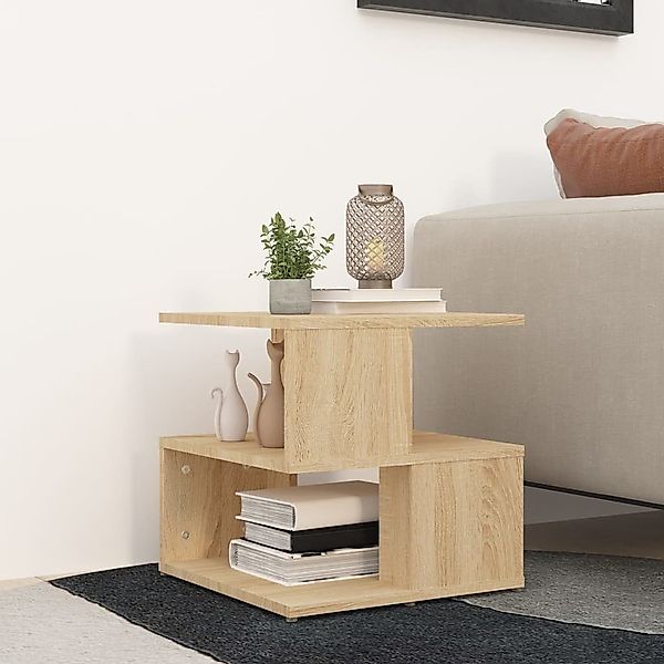 furnicato Couchtisch Beistelltisch Sonoma-Eiche 40x40x40 cm günstig online kaufen