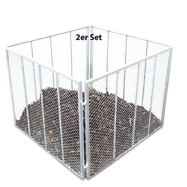 TRUTZHOLM 2x Komposter 100x100x80 cm Streckmetall Feuerverzinkt günstig online kaufen